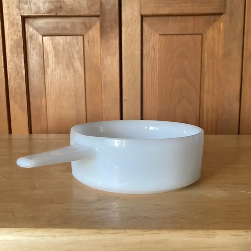 Vintage White Milk Glass Ovenware Soup Bowl